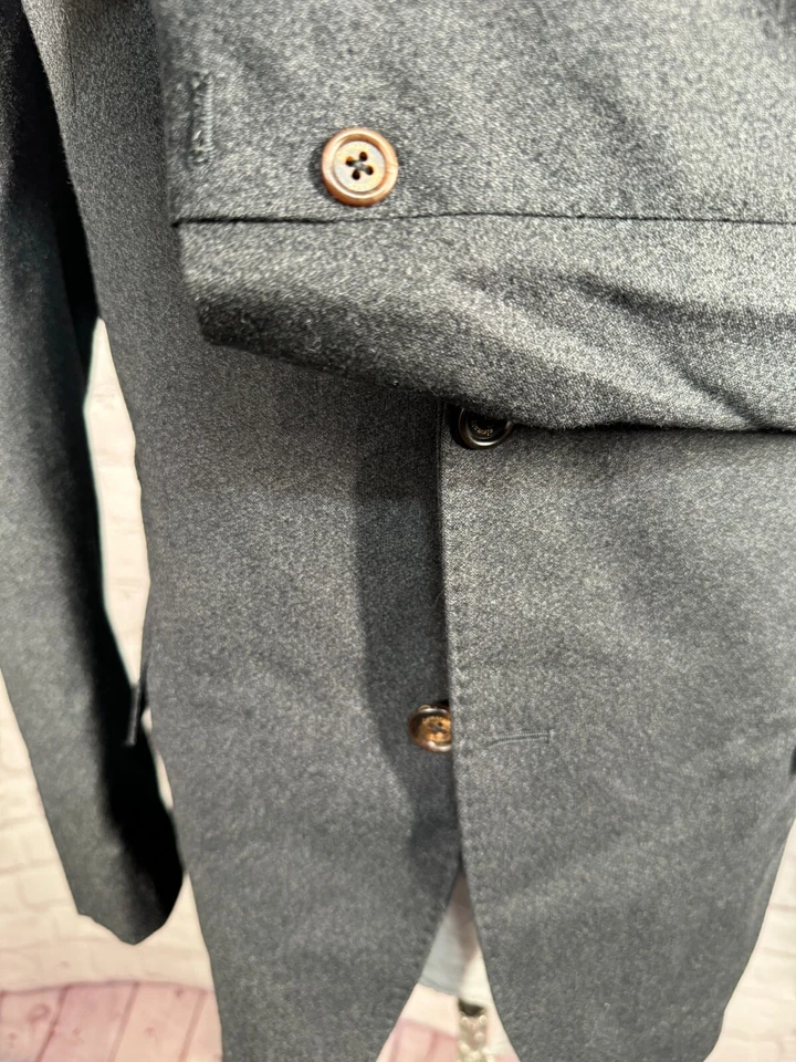 PLATINUM ELEVENTY Mens Gray ITALIAN Wool Sport Coat Blazer Jacket SIZE 42R - Image 3 of 4