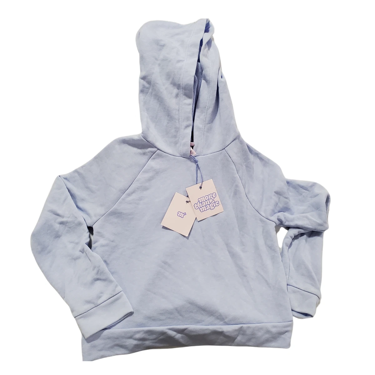 Girl's French Terry Hoodie - More Than Magic- Periwinkle Blue - Size: M  (7/8)