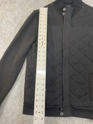 Marc Anthony Jacket Mens Size Small Black Quilted Long Sleeve Fleece - Picture 2 of 12