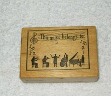 PSX Rubber Stamp - "This music belongs to:" - Medium Size - Older Stamp