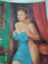 A VINTAE ILLUSTRATIOM USE FOR A STORY IN ESQUIRE MAGAZINE FROM THE LATE FORTIES.