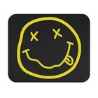 Mouse Pad, Nirvana Smiley Face Design - Grunge Desk Decor, Smiley Face Mousepad,