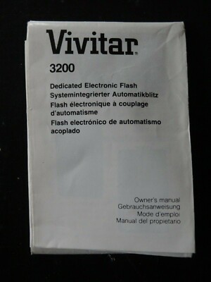 Bedienungsanleitung Anleitung Flash Vivitar 3200 französische Sprache 1981 silbernes Gerät »