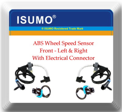 Cadillac Chevrolet GMC Set of 2 ABS Wheel Speed Sensor Front Left /& Right Fits