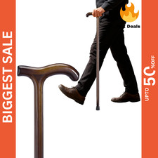 Wooden Walking Cane for Men  Women   36 Inch Wood Cane with Stable Tip, Ergonom