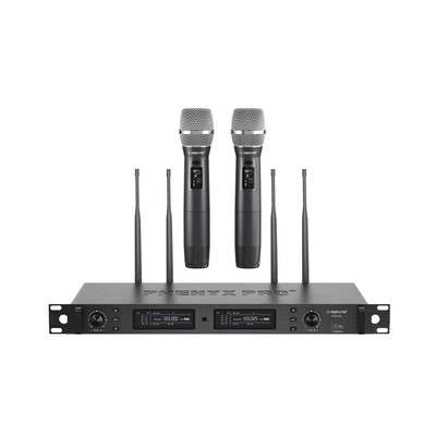 Phenyx Pro Wireless Microphone System, True Diversity Dual Cordless Mic Set, ...