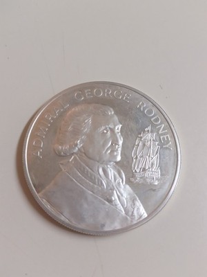1977 Jamaica 10 Dollar Admiral George Rodney