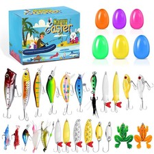 Easter Eggs Lifelike Fishing Lures - 24Pcs Swimbait for Bass Trout Crappie Fr...