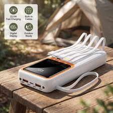 50000mAh Portable Charger Power Bank with USB C Cable & Output For Mobile Phone
