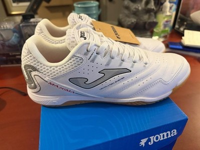Joma Maxima White Silver Indoor Soccer Futbol Shoes MAXW2302IN Mens Size 7
