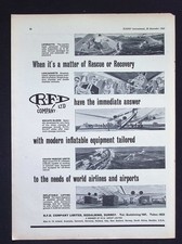 Original Anzeige 1963 R.F.D. Firma aufblasbares Rettungsgerät