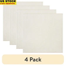 Fringe Table Throw 50x50 Woven Cotton Machine Washable Casual Accent 4 Pack New