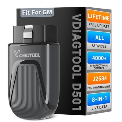 D501 OBD2 Scanner Car Diagnostic Tools J2534 Programming Active Test 8-IN-1 Live