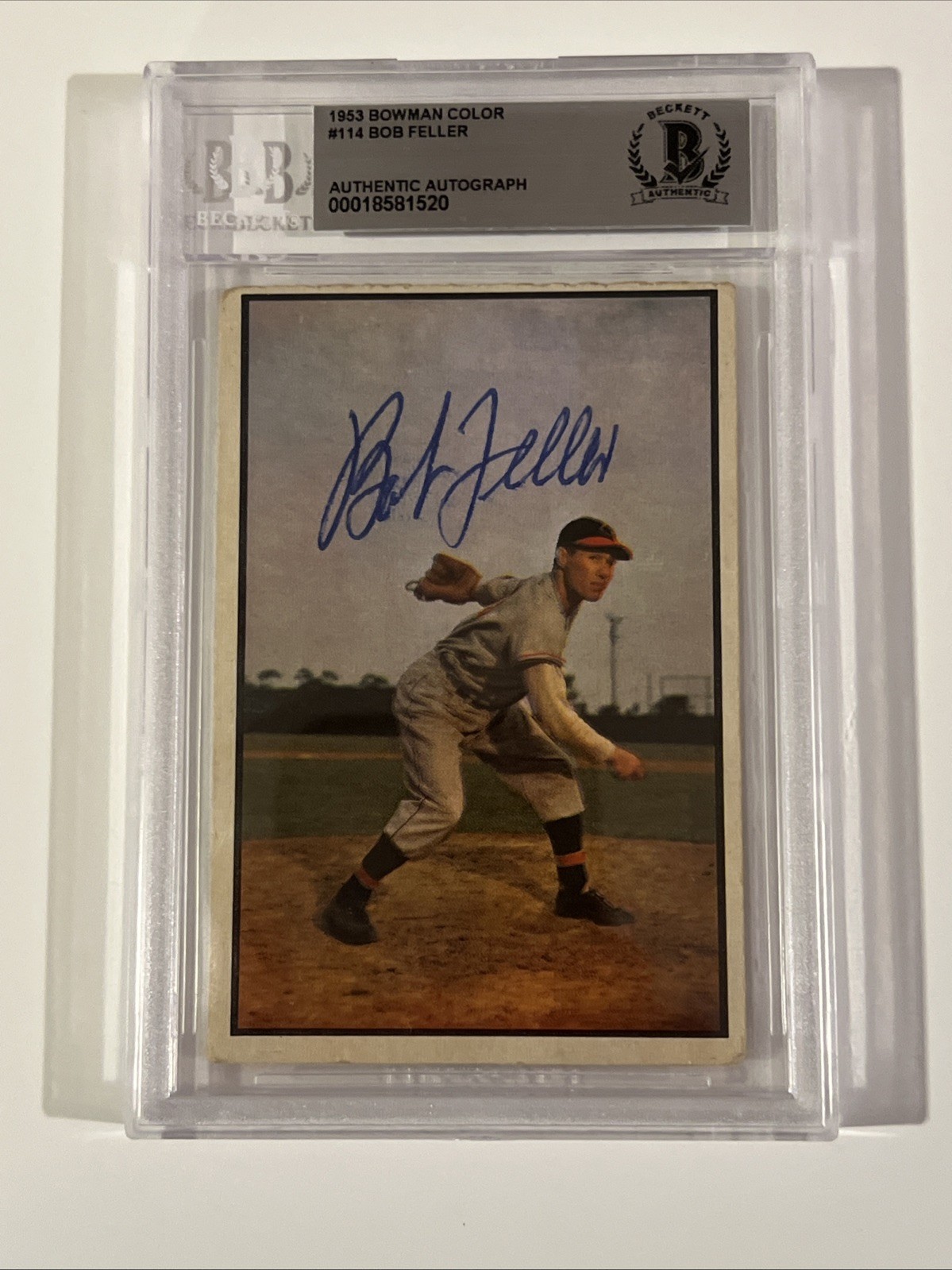 Bob Feller Autographed Signed 1953 Bowman / Auto. BAS 