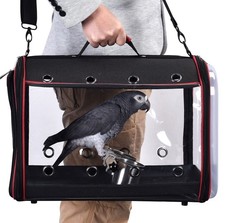Lightweight Bird Carrier for Travelers, Bird Travel Cage with Parrot Feeder C...