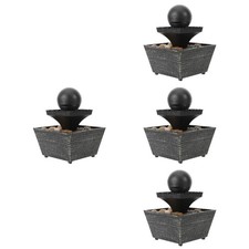 4 Pieces Indoor Relaxation Water Feature Office Fountain for Desk