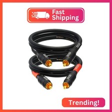 CNCESS CESS-075-2f Heavy Duty Waterproof RCA Cable, Phono Male to Male 2 FT
