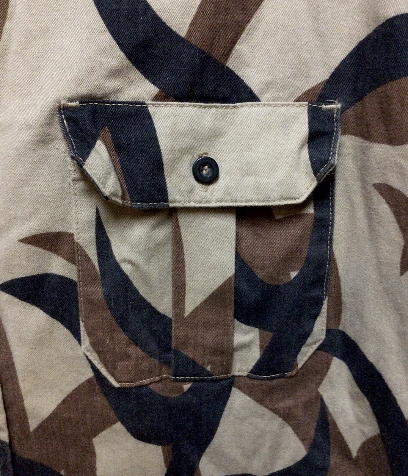 Vintage ASAT Camouflage Button Up Heavy Field Cotton Shirt Mens XXL Hunting USA