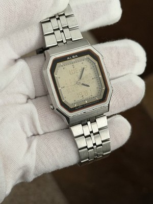 Rare Vintage Alba Y950-5020 Men's Ana-Digi Calendar Sports Watch