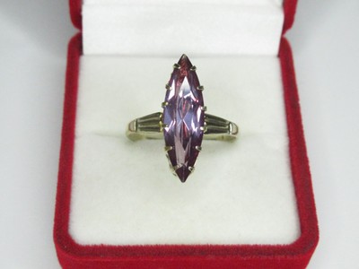 Vintage USSR sterling silver ring 875 star, alexandrite, 3,47 gr, ring size 9.