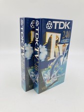 2x TDK 240 VHS Cassetta vuota nastro vuoto nuovo e sigillato