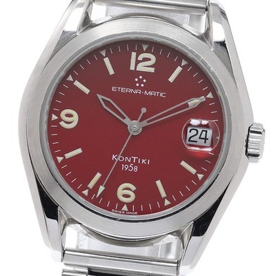 Eterna Eternamatic Kontiki 1958 1571.41 Red Dial Automatic Men's Watch_965101