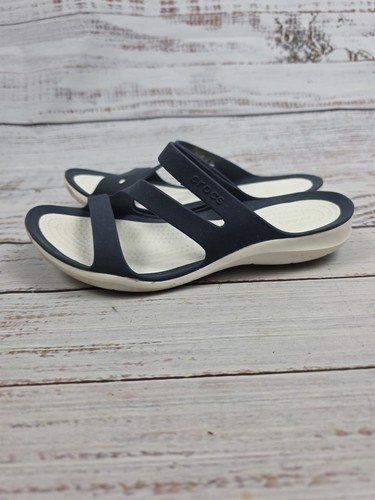 Crocs Swiftwater Slides Iconic Comfort Lightweight Slides Sandals Women’s Size 5 - 第 5/6 張圖片