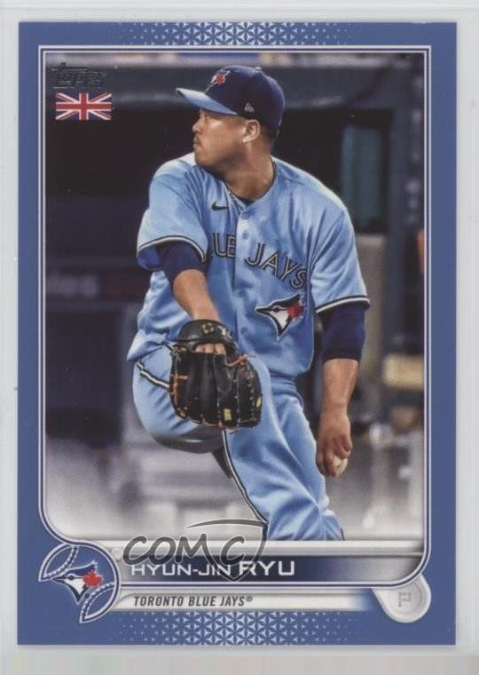 2022 Topps UK Edition Blue 47/75 Hyun-Jin Ryu #116 0s2
