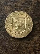 1964 Bailiwick Of Jersey 1/4 Shilling Beautiful Rare Actual Coin TB9853*
