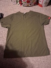 Dickies Balance Unisex Scrub Top V-Neck green size small