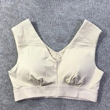 Tommie Copper Sports Bra Womens Medium Beige Shoulder Support Copper Znergy Gym