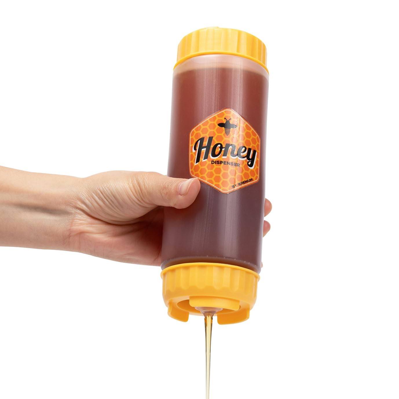 No‑Drip Honey Dispenser Bottle FIFO &ndash; 18 oz BPA-Free Squ
