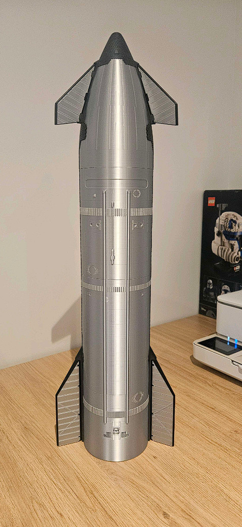 Fusée SpaceX Starship 33 Bloc 2 en impression 3D de 52cm pour collectionneurs de l'espace