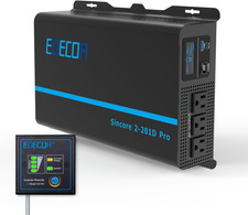 2000W Pure Sine Wave Inverter 12V to AC 110V with LCD, USB Remote Control