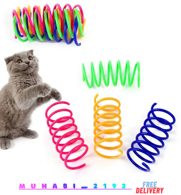 100 Stück Cat Spring Spielzeug für Katzen, Breit Bunte Spiralfedern K