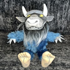 Vintage 1980 Where the Wild Things Are Plush Bernard 12  Blue Maurice Sendak 80s