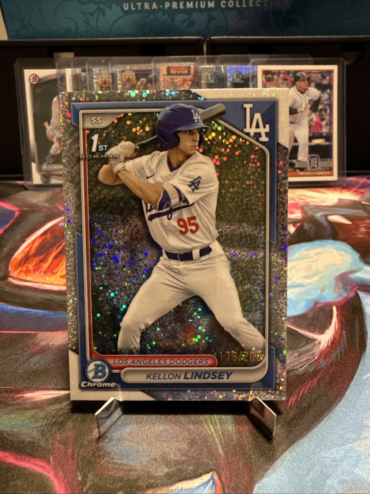 2024 Bowman Draft - Chrome Kellon Lindsey #BDC-24 Sparkle Refractor /200 (RC)