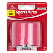 Mueller Sports Wrap [Self-Adhering Stretch Tape]: 2 in. x 18 ft. (Pink)