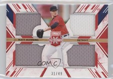 2019 Panini Elite Extra Edition Triple Silhouettes Red 31/49 Matt Manning 6fs