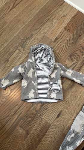 Lilly and Sid Dinosaur And Stripes 2 Piece Set, 6-12m - Picture 5 of 7