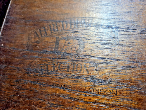 Vintage Alfred Dunhill Super Selezione n. 9X Scatola portasigari in legno francobollo NRA 1933-35 - Foto 10 di 12