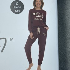 Keith Haring Women's S Lounge Set Burgundy e0604