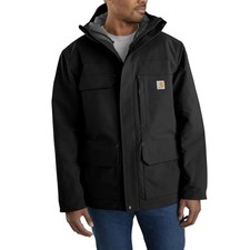 NWT Carhartt Men s Super Dux Relaxed Fit Insulated Traditional Coat, Black