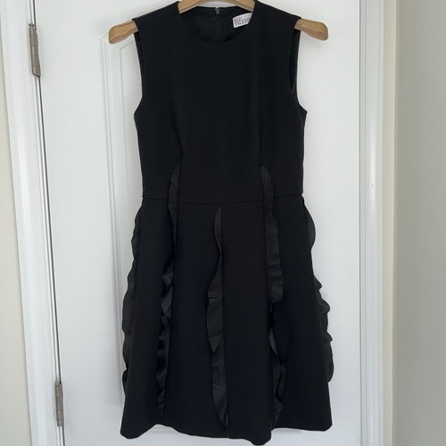 RED Valentino Black Raffled Evening Dress Size 38 (US XS) - Picture 2 of 15