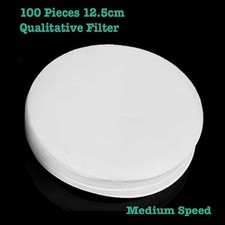100Pcs Medium Speed Qualitative Filter Paper 12.5cm Filtration Lab Supply
