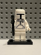 Rare STAR WARS White Boba Fett 30th Anniversary custom Lego Minifigure sw0275