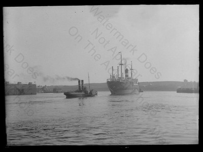 Aberdeen Hafen Schottland Raddampfer Schlepper Frachtschiff um 1910 Vintage Foto