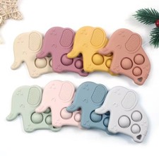 Baby Teether Elephant Silicone Toy BPA Free Infant Easter Gift