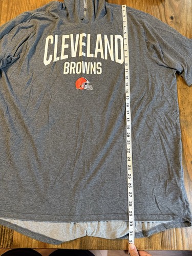 Nike Cleveland Browns Short Sleeve Hooded Shirt NFL Dri Fit XXL - Picture 5 of 11