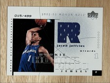 2002-03 Upper Deck Honor Roll Rookie Jersey Jared Jeffries RC 015/499 Washington